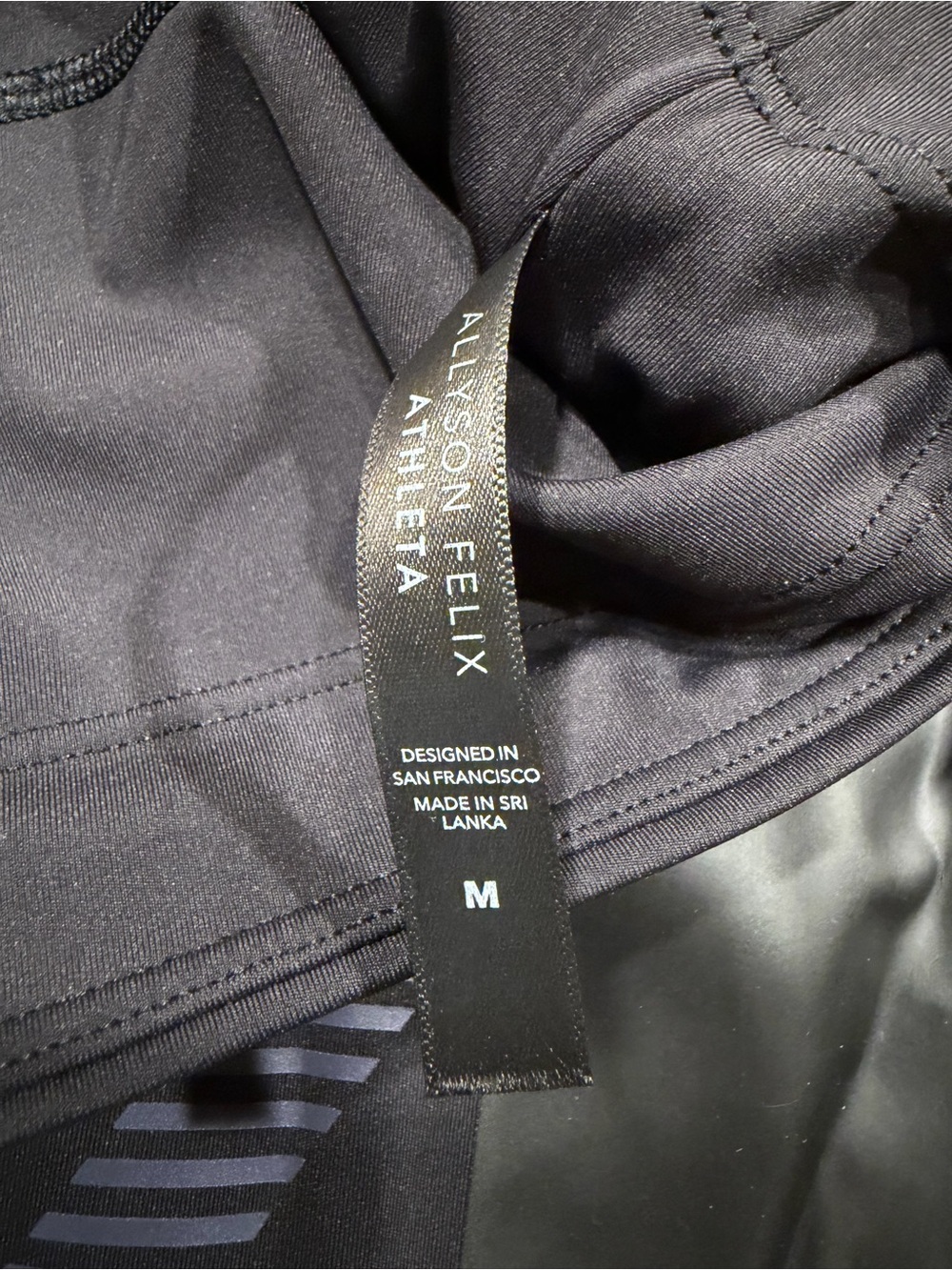 Allyson Felix Athleta Black Performance Leggings 0105 - Picture 8 of 15
